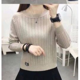 Фотография Свитер женский 3219 grey р.L-2XL "CLOVER" недорого оптом от прямого поставщика