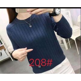 Фотография Свитер женский 3219 navy р.L-2XL "CLOVER" недорого оптом от прямого поставщика