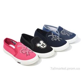 Фотография Слипоны детские без шнурков Весна/осень 2850-0024 mix (32 пар р.25-30) "DeMur" недорого оптом от прямого поставщика