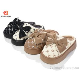 Фотография Тапки женские для дома Весна/осень 1361 mix (12 пар р.36-41) "SCARRHETT" недорого оптом от прямого поставщика