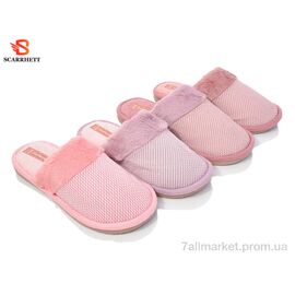 Фотография Тапки женские для дома Весна/осень 6146 mix (12 пар р.36-41) "SCARRHETT" недорого оптом от прямого поставщика