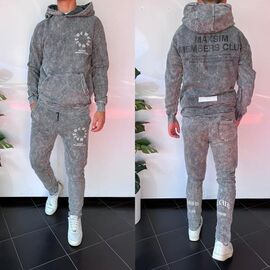 Фотография Костюм спортивный мужской 1862 grey р.S-2XL "i8denim" недорого оптом от прямого поставщика