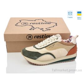 Кросівки дитячі модні Весна/осінь JW024373 beige-khaki (8 пар р.36-41) "Restime" недорого оптом від прямого постачальника