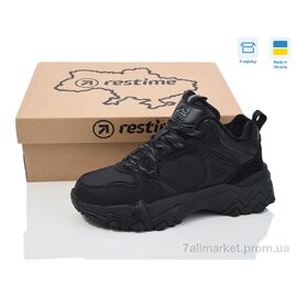 Кросівки дитячі модні Весна/осінь CWZ24247 black (8 пар р.36-41) "Restime" недорого оптом від прямого постачальника