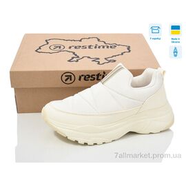 Кросівки жіночі модні Весна/осінь JWZ24376 white (8 пар р.36-41) "Restime" недорого оптом від прямого постачальника