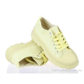 Кеди жіночі стильні Весна/осінь Prime 2833 YELLOW-1 (10 пар р.36-41) "Prime-Opt" недорого оптом від прямого постачальника