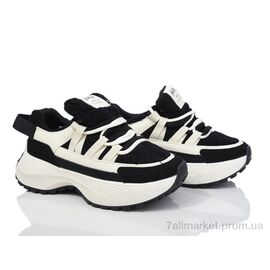 Кросівки жіночі модні Весна/осінь 149-61 black-white (8 пар р.36-41) "Violeta" недорого оптом від прямого постачальника