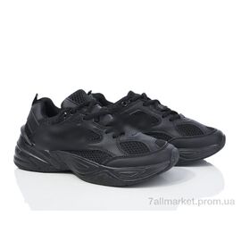 Кросівки жіночі модні Весна/осінь HD47-1898-4 black (8 пар р.36-41) "Violeta" недорого оптом від прямого постачальника