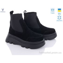 Черевики жіночі стильні Весна/осінь 27927 ч. VL S чорний демі (6 пар р.36-40) "Viscala" недорого оптом від прямого постачальника