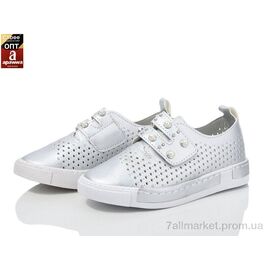 Сліпони дитячі без шнурків Літо D62 silver (5 пар р.27-31) "Clibee" недорого оптом від прямого постачальника