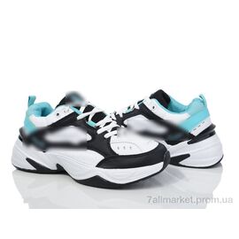 Кросівки жіночі модні Весна/осінь HD62-B1897-10 black-white-blue (8 пар р.36-41) "Violeta" недорого оптом від прямого постачальника