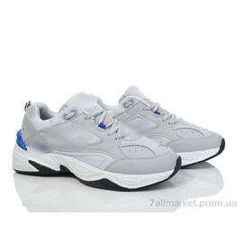 Кросівки чоловічі модні Весна/осінь HD63-A1897-17 grey-blue (8 пар р.40-45) "Violeta" недорого оптом від прямого постачальника