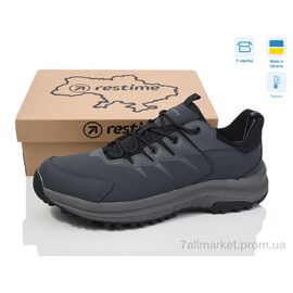 Кросівки чоловічі модні Весна/осінь TG024463 d.grey термо (6 пар р.46-49) "Restime" недорого оптом від прямого постачальника