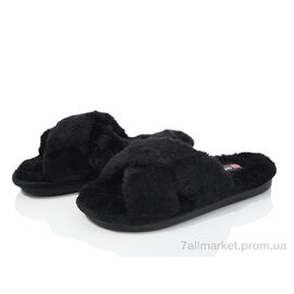 Тапки жіночі для будинку Весна/осінь GX006-1 чорний (6 пар р.36-40) "Soylu" недорого оптом від прямого постачальника