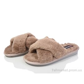 Тапки жіночі для будинку Весна/осінь GX006-3 коричневий (6 пар р.36-40) "Soylu" недорого оптом від прямого постачальника