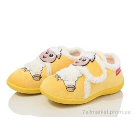 Тапки дитячі домашні Весна/осінь GX010-2 жовтий (6 пар р.27-30) "Soylu" недорого оптом від прямого постачальника