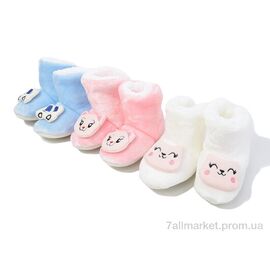 Тапки дитячі домашні Весна/осінь 014 mix (12 пар р.0-1) "Soylu" недорого оптом від прямого постачальника
