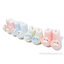 Тапки дитячі домашні Весна/осінь 015 mix (12 пар р.0-1) "Soylu" недорого оптом від прямого постачальника