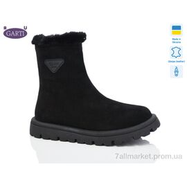 Черевики жіночі стильні Весна/осінь 290 чорний замш байка (6 пар р.36-40) "Garti" недорого оптом від прямого постачальника