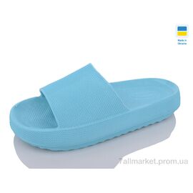 Шльопанці жіночі полегшені Літо AML100 бірюза (8 пар р.36-41) "M&L  Alex13" недорого оптом від прямого постачальника