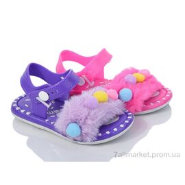 Босоніжки дитячі літні Літо 628A фіолет-малин. mix (6 пар р.24-29) "M&L  Alex13" недорого оптом від прямого постачальника