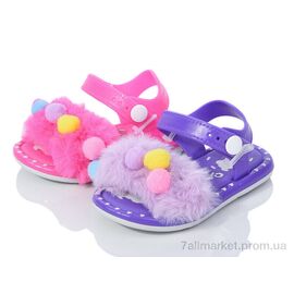 Босоніжки дитячі літні Літо 628 фіолет-малин. mix (6 пар р.18-23) "M&L  Alex13" недорого оптом від прямого постачальника