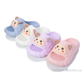 Шльопанці дитячі літні Літо 2401-8 mix (12 пар р.30-35) "M&L  Alex13" недорого оптом від прямого постачальника