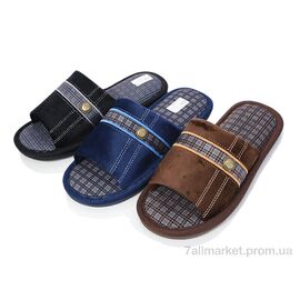 Тапки чоловічі домашні Весна/осінь WF963 mix (12 пар р.40-45) "M&L  Alex13" недорого оптом від прямого постачальника