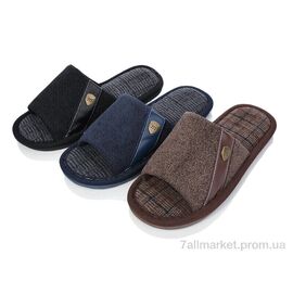 Тапки чоловічі домашні Весна/осінь WP611 mix (12 пар р.40-45) "M&L  Alex13" недорого оптом від прямого постачальника