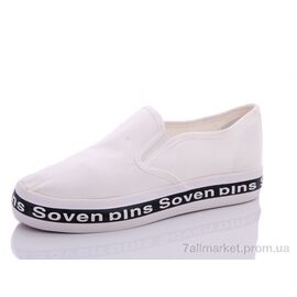 Сліпони жіночі тканинні Весна/осінь 8316 белый (12 пар р.36-40) "CR" недорого оптом від прямого постачальника