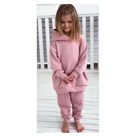 Костюм дитячий спортивний теплий на дівчинку 8774 powder р.9-13 "iBamBino" недорого оптом від прямого постачальника