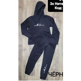 Фотография Костюм детский спортивный тёплый на девочку D410 black р.6-14 "iBamBino" недорого оптом от прямого поставщика