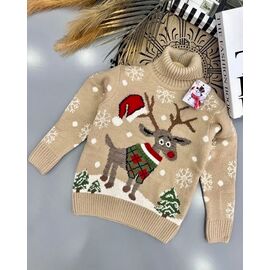 Фотография Свитер детский унисекс 8941 beige р.6-9 "iBamBino" недорого оптом от прямого поставщика