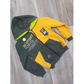 Кофта дитяча спортивна тепла на хлопчика 9966 grey р.5-8 "iBamBino" недорого оптом від прямого постачальника