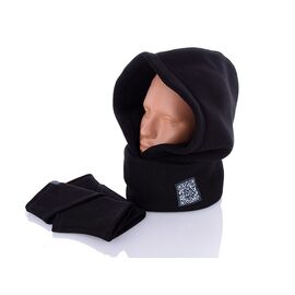 Комплект жіночий KK2 баф+перчатки black р.one size "Mabi" недорого оптом від прямого постачальника