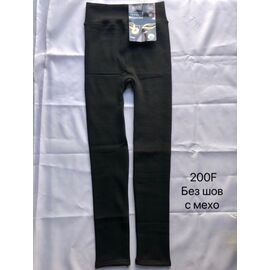 Фотография Лосины женские тёплые 200F black р.48-54 "Алия" недорого оптом от прямого поставщика