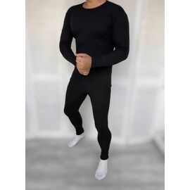 Термобілизна чоловіча 1847 black байка р.48-54 "Алия" недорого оптом від прямого постачальника