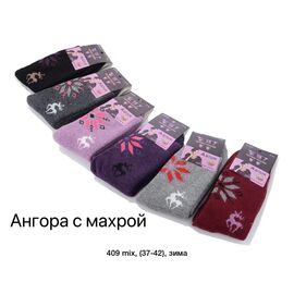 Фотография Носки женские тёплые 409 mix ангора/махра р.37-42 "Алия" недорого оптом от прямого поставщика