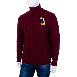 Фотография Свитер мужской 1032 wine р.2XL-4XL "STREET" недорого оптом от прямого поставщика
