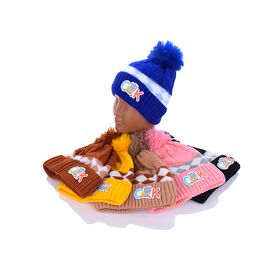 Шапка дитяча зимова унісекс KA27 mix флис р.46-50 "Red Hat" недорого оптом від прямого постачальника