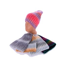 Шапка дитяча зимова на дівчинку KA2014 mix фліс р.48-52 "Red Hat" недорого оптом від прямого постачальника