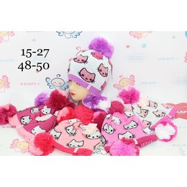 Шапка дитяча зимова на дівчинку 15-27 mix зима р.48-50 "Red Hat" недорого оптом від прямого постачальника