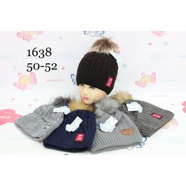 Шапка дитяча зимова унісекс 1638 mix зима р.50-52 "Red Hat" недорого оптом від прямого постачальника