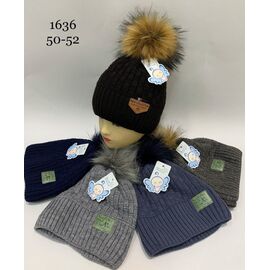 Шапка дитяча зимова унісекс 1636 mix зима р.50-52 "Red Hat" недорого оптом від прямого постачальника