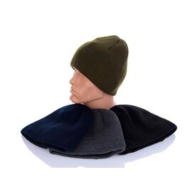 Шапка чоловіча зимова LEN17 фліс mix р.54-60 "Red Hat" недорого оптом від прямого постачальника