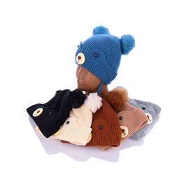 Шапка дитяча зимова унісекс KA24 mix флис р.46-50 "Red Hat" недорого оптом від прямого постачальника