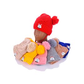 Шапка дитяча зимова унісекс KA26 mix флис р.42-48 "Red Hat" недорого оптом від прямого постачальника