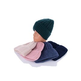 Шапка зимова жіноча KA636-1 mix флис р.54-56 "Red Hat" недорого оптом від прямого постачальника