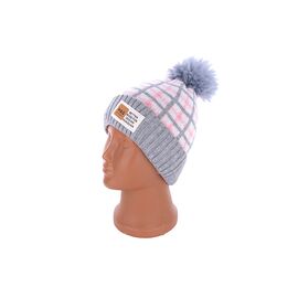 Шапка дитяча зимова на дівчинку KA180-3 травка р.46-50 "Red Hat" недорого оптом від прямого постачальника