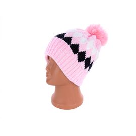 Шапка дитяча зимова на дівчинку KA182-1 травка р.50-54 "Red Hat" недорого оптом від прямого постачальника